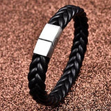Men's Leather Bracelet Magnetic Clasp Mens Jewelry