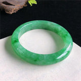 Natural Green Burmese Jadeite Bracelet 54-64mm - Princess Jewelry