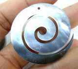 Quartz Crystal Abalone Shell Flower Pendant for DIY Jewelry Making 6PCS