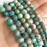 Green Howlite Turquoise Beads 6/8/10mm 15Inches