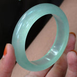 Zheru Jewelry Light Green Burmese Jade Bangle Princess Gift