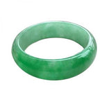 Zheru Jewelry Natural Burmese Emerald Green 54-62mm Bracelet