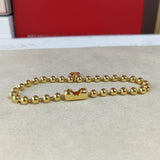 Padlock Pendants Beaded Necklace Bracelet Set Punk Jewelry