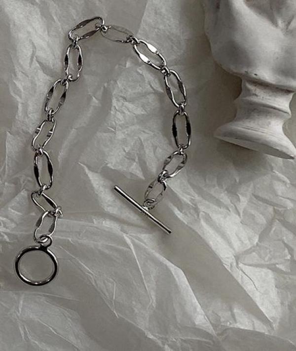 925 Silver Wide Chain Bracelets for Women