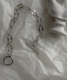 925 Silver Wide Chain Bracelets for Women