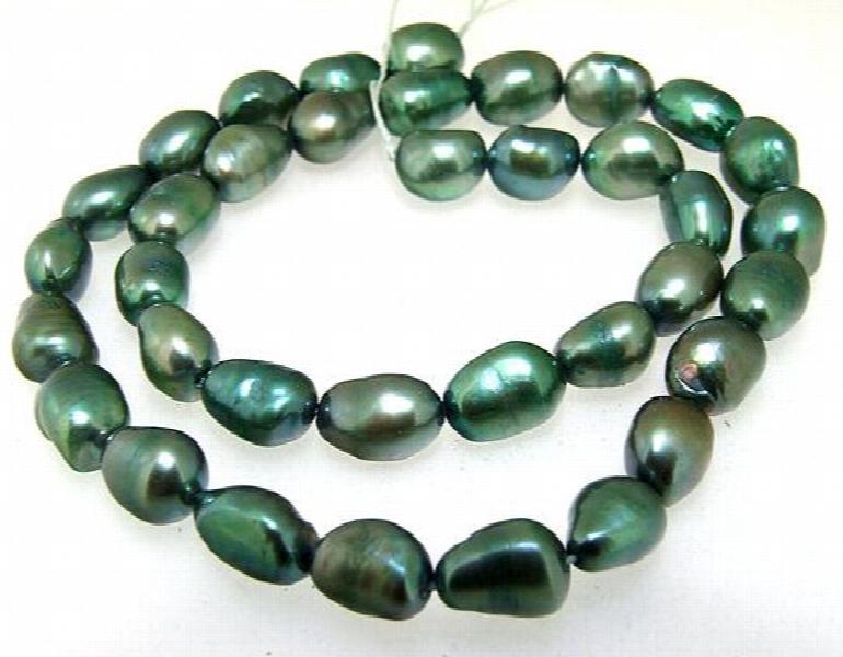 7mm Green Freshwater Pearl Loose Beads Full Strand DIY Necklace Material