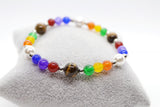 Chakra Bracelet Natural Stone Steel Pearl Protective Stones