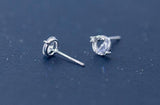 925 Sterling Silver Zirconia Round Stud Earrings GTLE2351