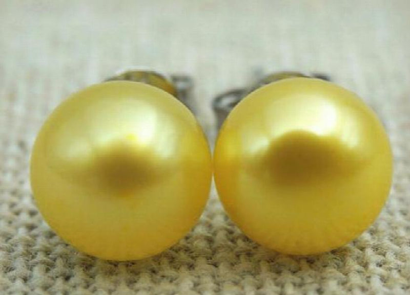 Yello Freshwater Pearl Stud Earring Charming Women Gift Pearl Jewelry