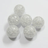 20mm Chunky Round Crack Glitter Beads, 100pcs/lot