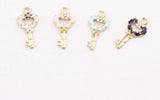 50Pcs Mixed Peach Heart Key Pendant DIY Jewelry Accessories of Necklace Bracelet