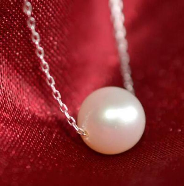 925 Silver Freshwater Pearl Pendant Necklace Jewelry