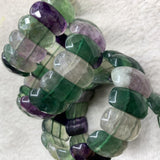 Natural Fluorite Stone Beads Bracelet Gemstone Bangle Fine Jewelry
