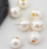 Freshwater Pearls Large Hole Pearl 10-11mm 10 Pieces Near Round Beads