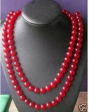 Chinese Red Jades 108 Bead Buddha Necklace 10mm