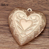 BoYuTe Brass Heart Shaped Photo Locket Pendant