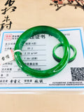 Zheru Jewelry Natural Jadeite Bracelet Green 54-62mm Princess Jade Bracelet