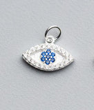925 Sterling Silver Zircon Eye Charm Pendant for Jewelry Making