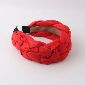Wide Pearl Cross Headband Padded Hair Hoop Bands