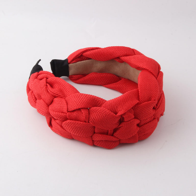 Wide Pearl Cross Headband Padded Hair Hoop Bands