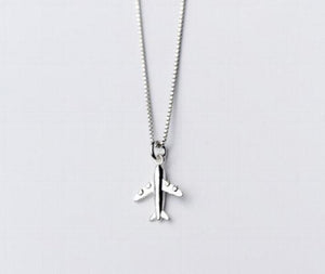 925 Silver Aircraft Airplane Necklace Pendant GTLX1511