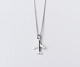 925 Silver Aircraft Airplane Necklace Pendant GTLX1511