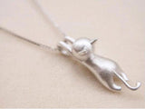 925 Sterling Silver Cats Pendant Necklace