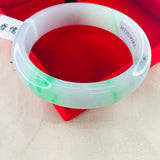 Natural Jadeite Bracelet Light Green Double 54-62mm Female Jade Gift