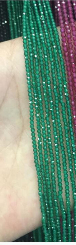 2mm Natural Ruby Sapphire Emerald Beads Faceted Red Green Gem Stone Beads