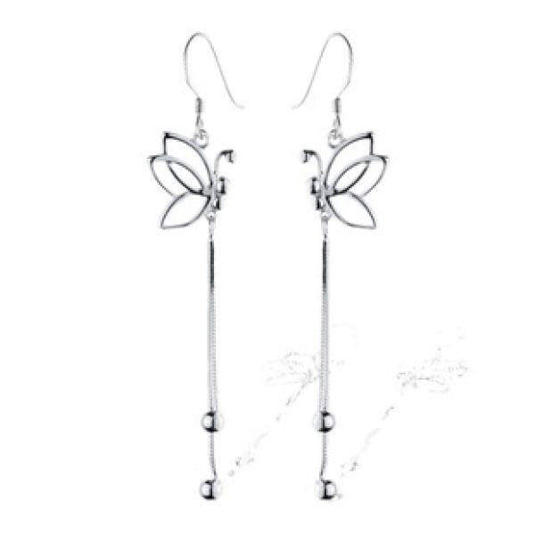 925 Silver Long Earrings for Women Girls Christmas Gift Statement Jewelry