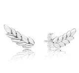 925 Silver Autumn Rose Wishbone Studs Earring Wedding Jewelry