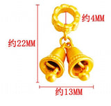 Copper Gold-Plated 3D Bell Pendant Women's Horn Accessories DIY