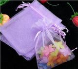 50pcs Organza Sheer Gauze Jewelry Bags Wedding Gift Bags Drawstring