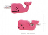 Sunnylink Men's Pink Whale Cuff Links M4312