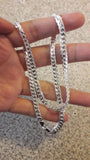 925 Silver Fine Sideways Necklace 50-60cm Chain for Wedding