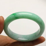 Zheru Natural Burmese Jade 54-64mm Green Bracelet