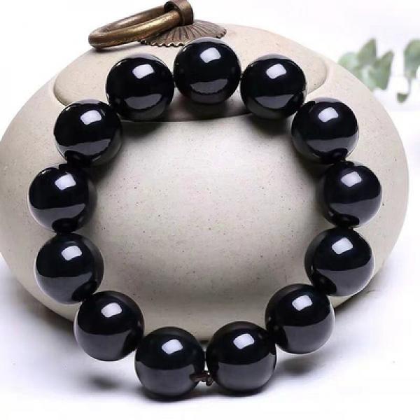 Zheru Jadeite Round Bead Bracelet for Men and Women