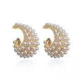 Korea 14K Plated Drop Pearl Earrings for Women