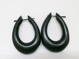Oval Wooden Earrings for Men or Women