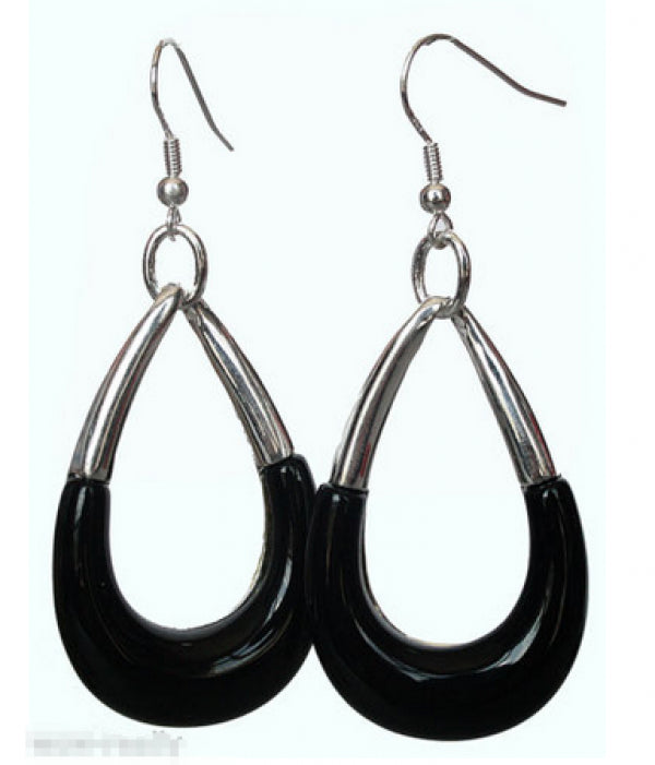 925 Sterling Silver Hoop Earrings with Gems