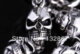 Men's Stainless Steel Skull Bracelet Punk Jewelry 15mm*22cm