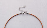 Pearl Choker Freshwater Pearls Natural Leather Choker Necklace