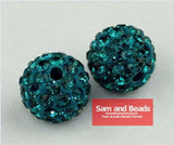 50Pcs/Lot Clay Bracelet Disco Crystal Pave Ball Beads Zircon 8MM