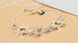 925 Silver Bracelet Mickey Frosted stars Elegant Personal Jewelry