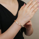 Plated St. Jude Crystal Adjustable Bracelet Charm for Women