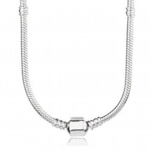 925 Sterling Silver Lobster Ball Clasp Snake Chain Necklace