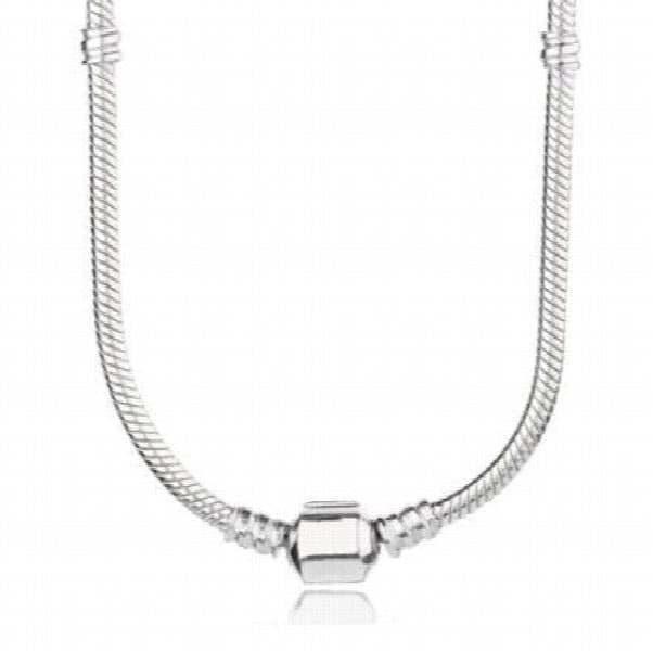925 Sterling Silver Lobster Ball Clasp Snake Chain Necklace