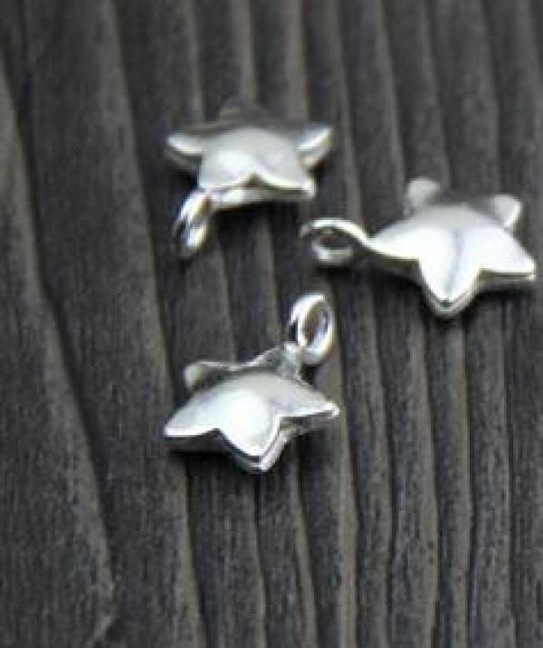 3pcs 925 Silver Star Charm Solid 925 Sterling Small Pendant