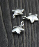 3pcs 925 Silver Star Charm Solid 925 Sterling Small Pendant