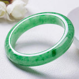 Natural Burmese Light Green Jadeite 54mm-64mm Bracelet